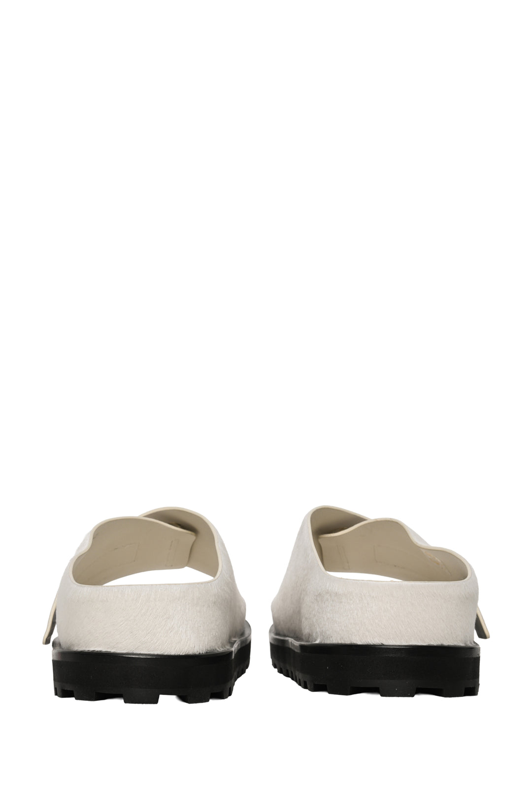 Jil Sander Size 40 Cross Strap Pony Slides