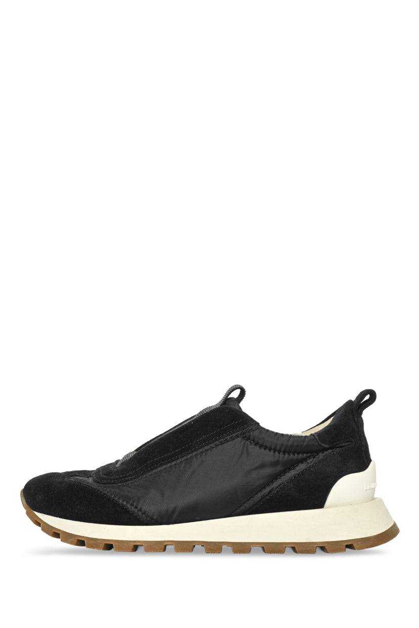 Brunello Cucinelli Size 37 Suede & Technical Fabric Slip On Sneaker