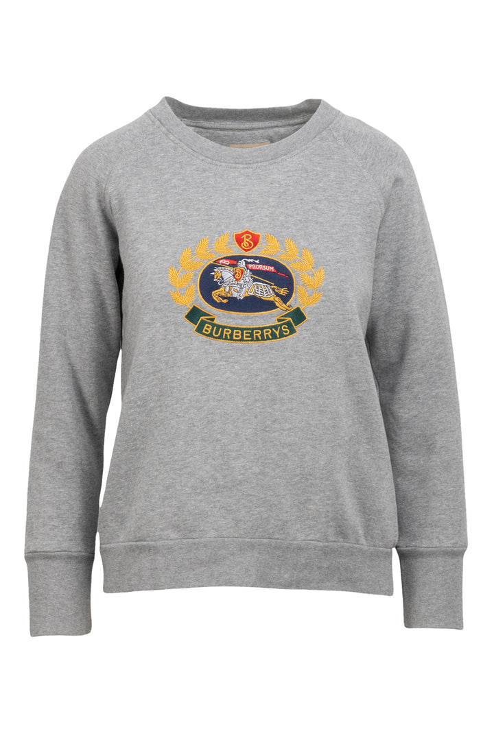 Burberry Size S Logo Embroidered Crewneck Sweatshirt