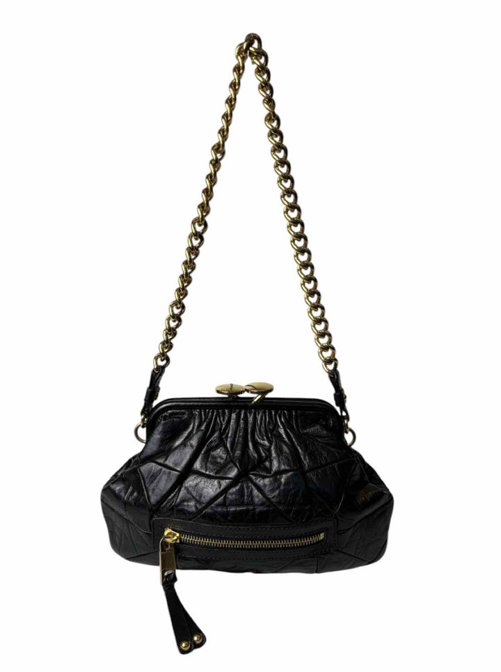 Marc Jacobs Original Small Quilted Leather Stam Kiss-Lock Chain  Purse