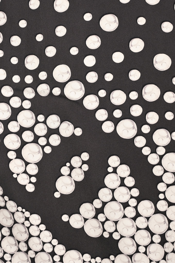 Chanel CC Pearl Print Silk Scarf