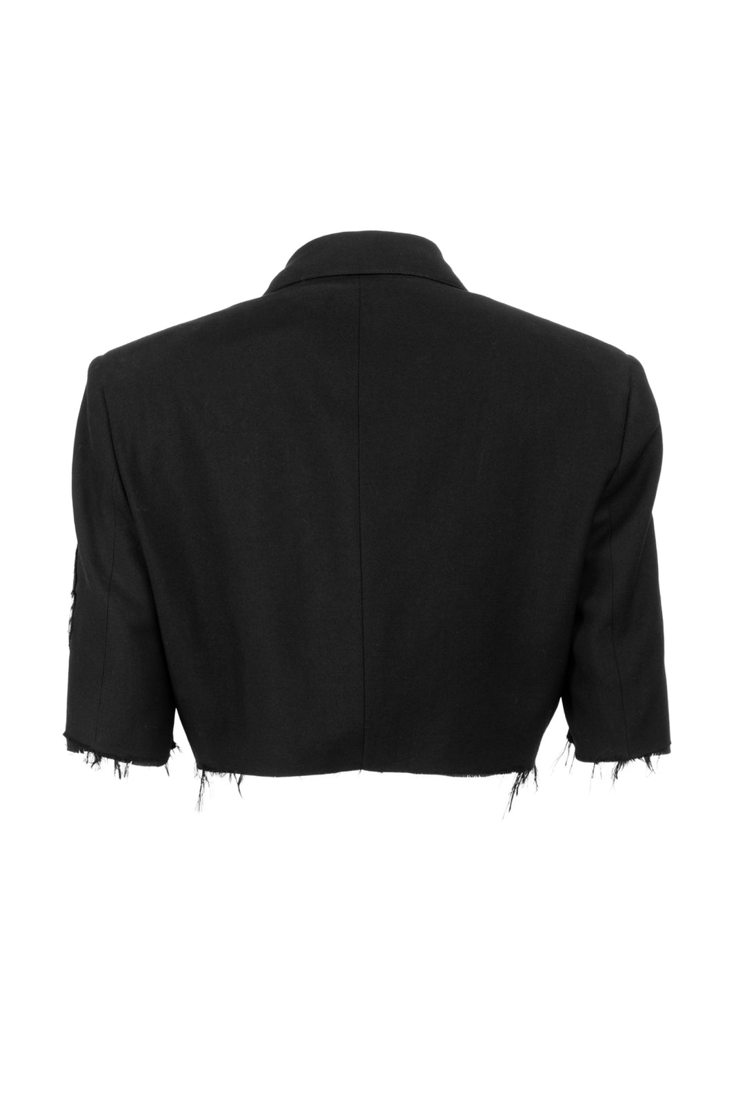 Saint Laurent Size 40 2016 Cropped Raw Edge Double Breasted Blazer
