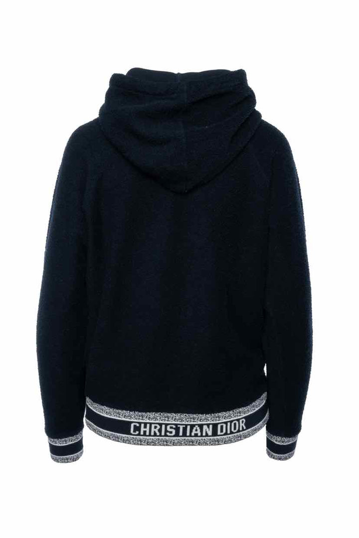 Christian Dior Size XS Graphic Embroidered Terry Hooded Sweater