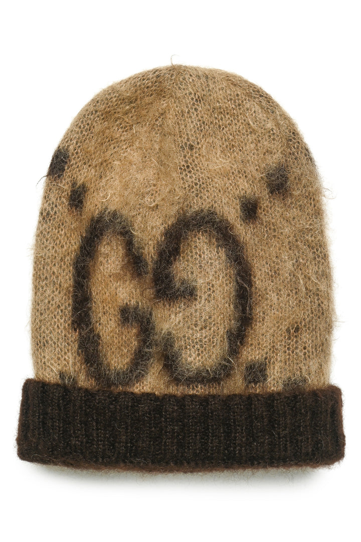Gucci Size M GG Mohair Blend Knit Beanie