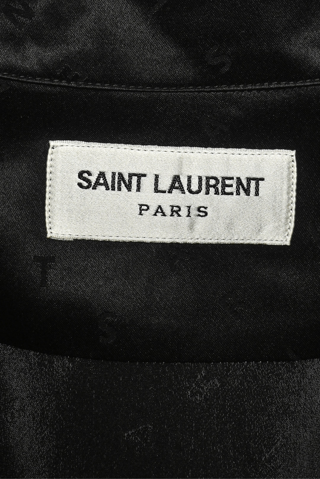 Saint Laurent Size M Men's 2021 Camp-Collar Silk Letters Shirt Short Sleeve