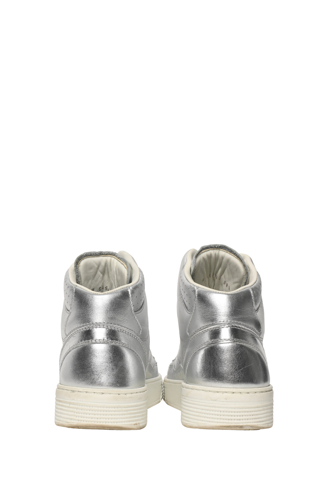Chanel Size 38.5 High Top CC Sneakers