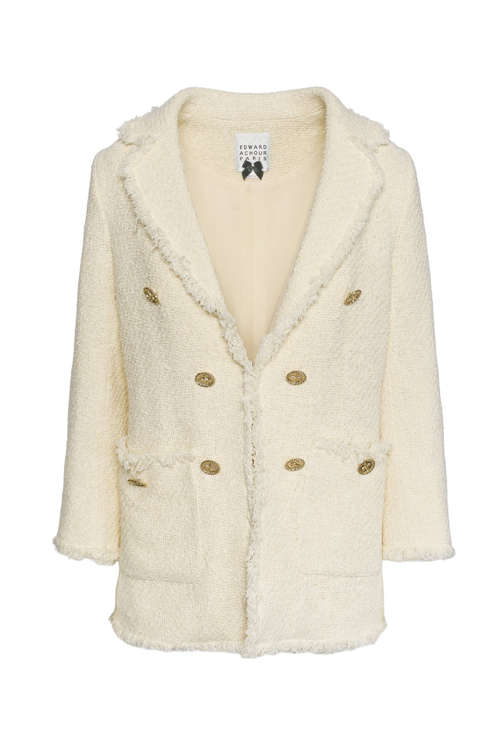 Edward Achour Paris Size 40 Tweed Jacket