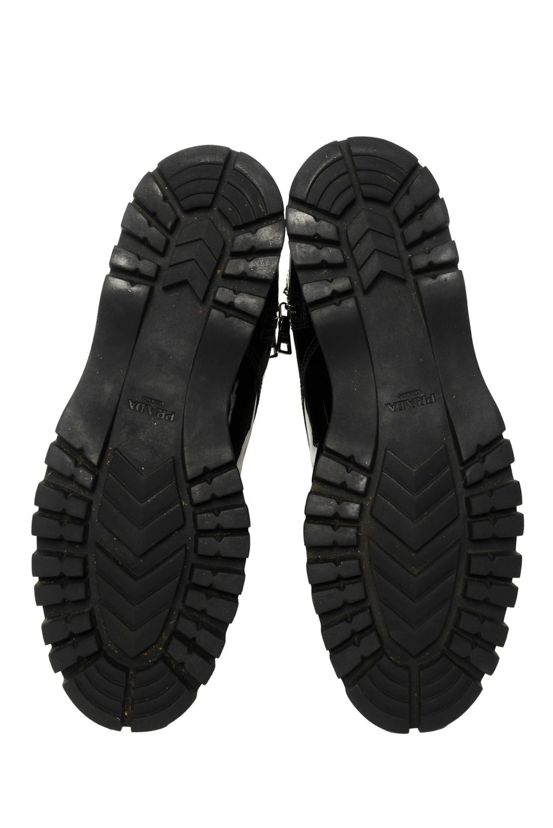 Prada Size 39 Calzature Donna Patent Leather Combat Boots