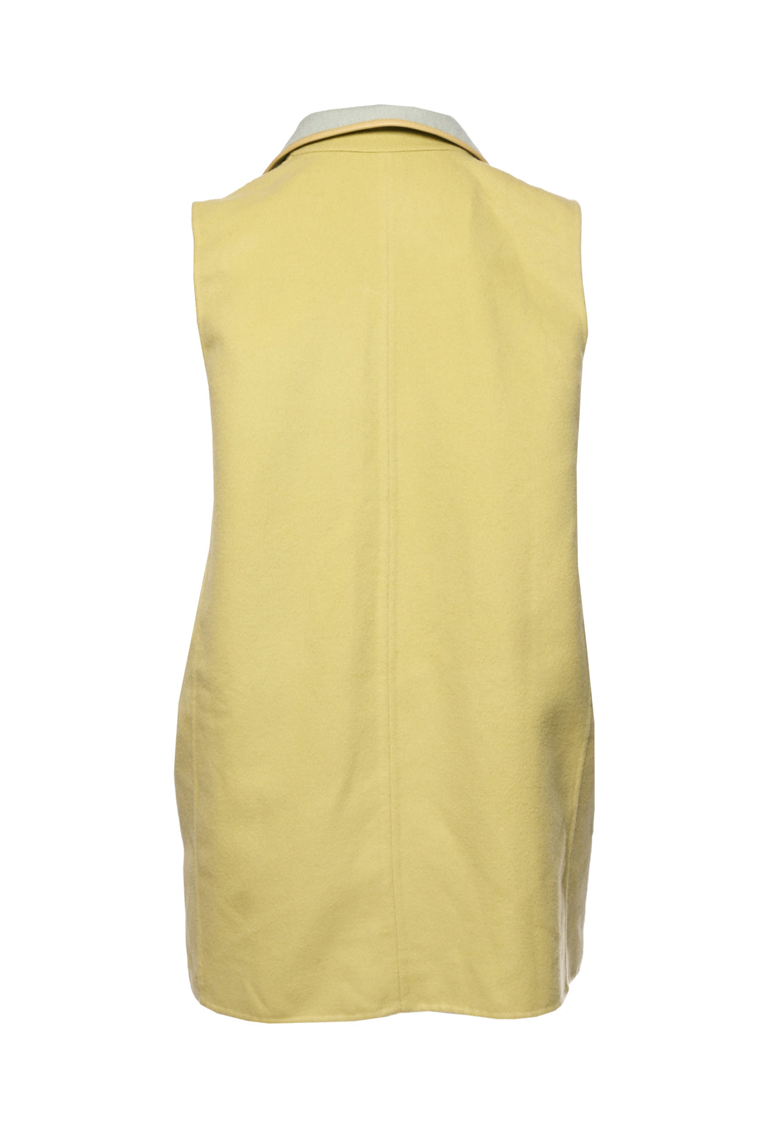 Loro Piana Size M Reversible Leather Trim Cashmere Midi Vest