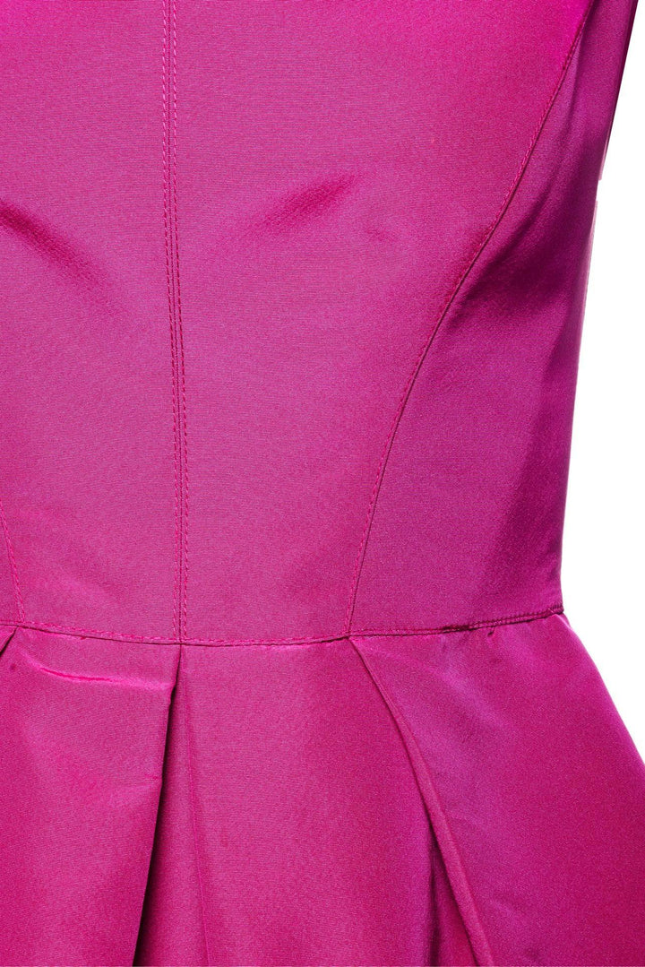 Oscar De La Renta Size 4 Wide Collar V-Neck Midi Dress