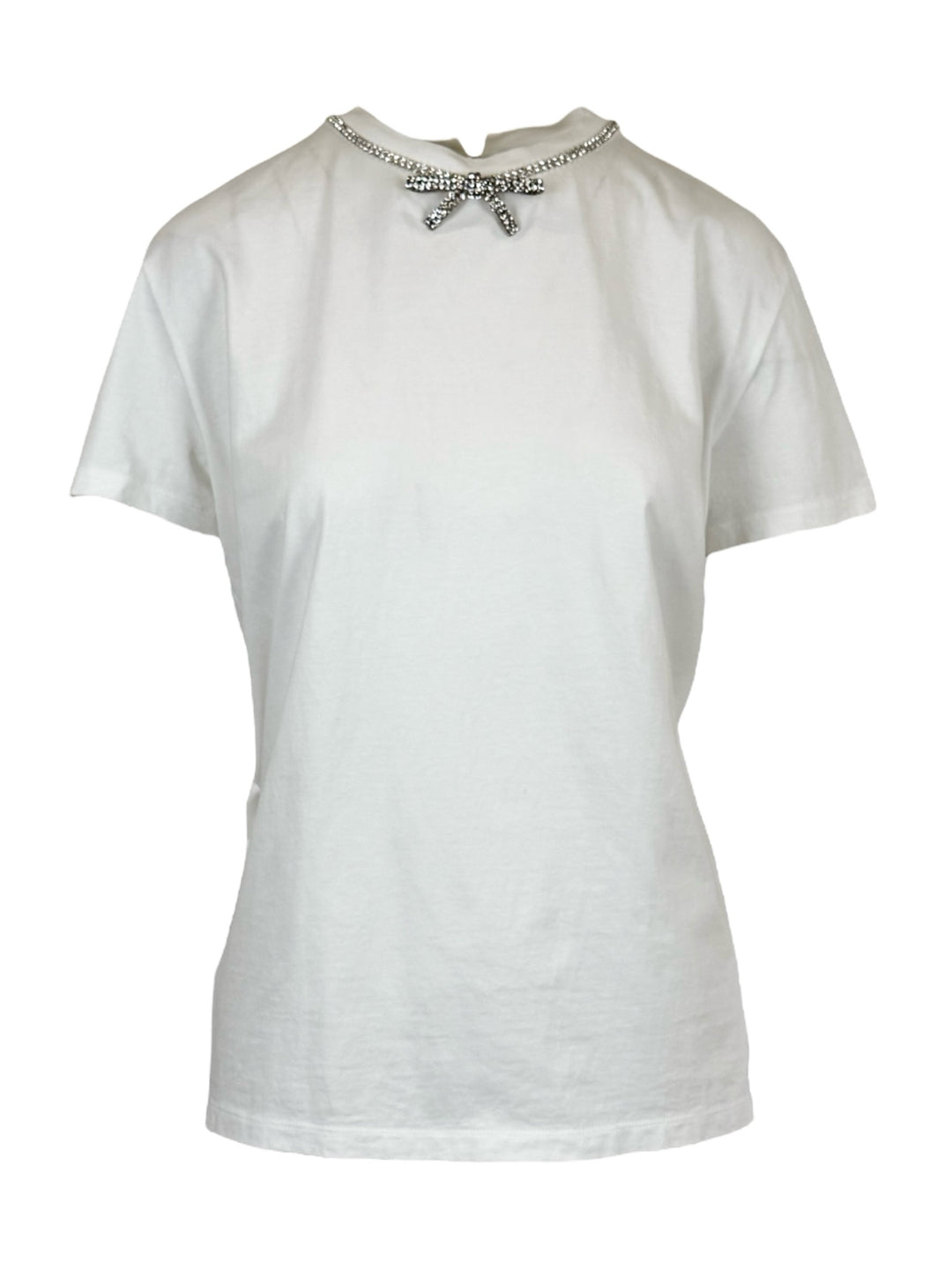 Miu Miu 2019 Crystal Bow T-Shirt