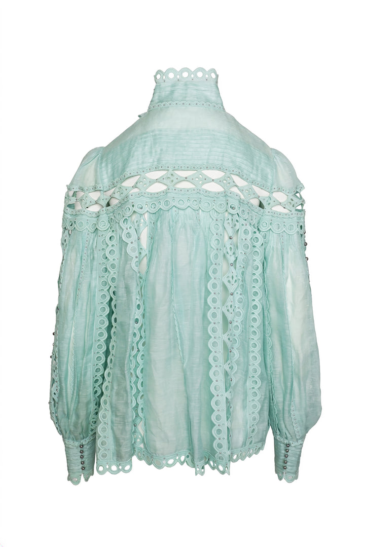 Zimmermann Size 3 Moncur Studded Blouse