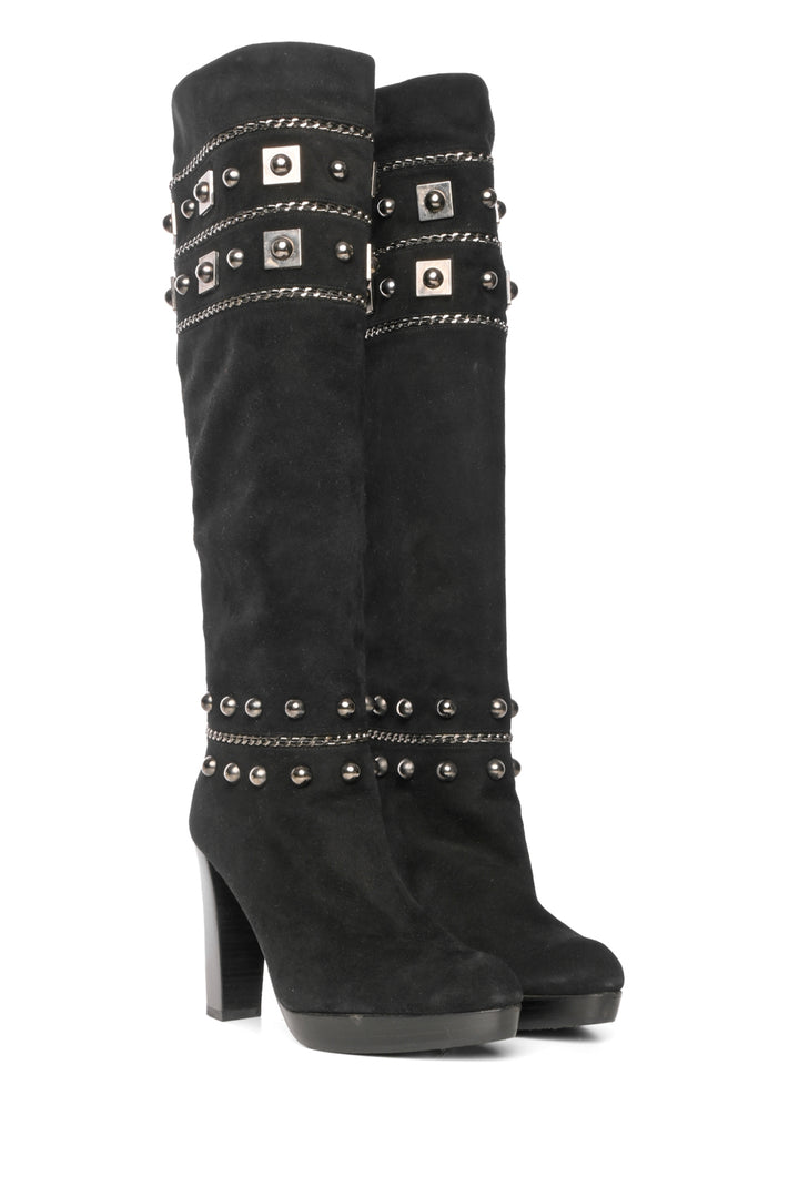 Stuart Weitzman Size 9 Stadium Studded Suede Boots