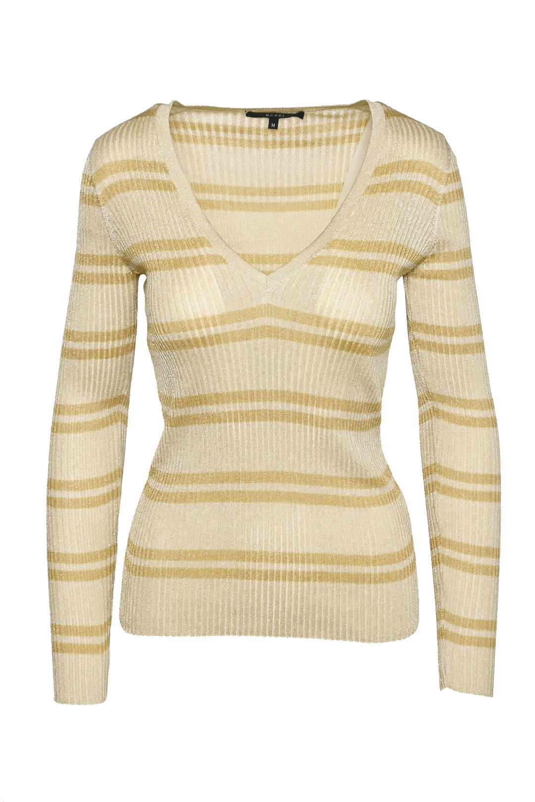 Gucci Size M Vintage 2006 Metallic Striped Sweater