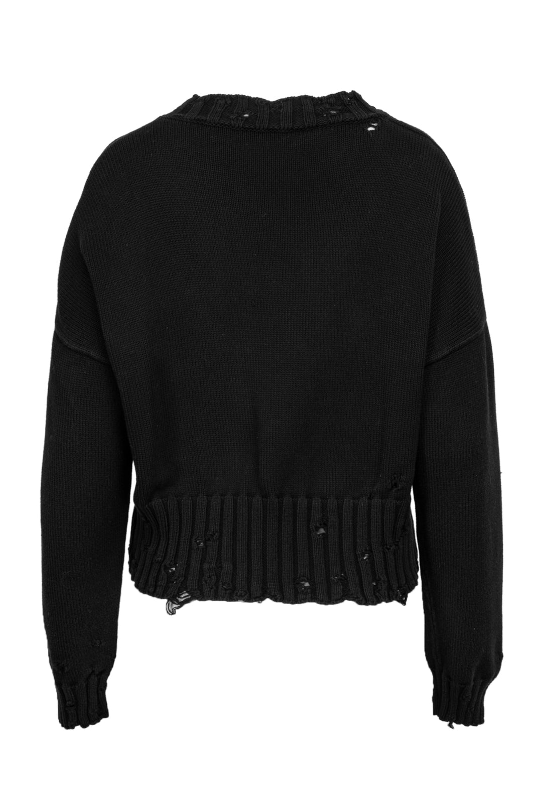 Marni Size 48 Cropped Distressed Sweater