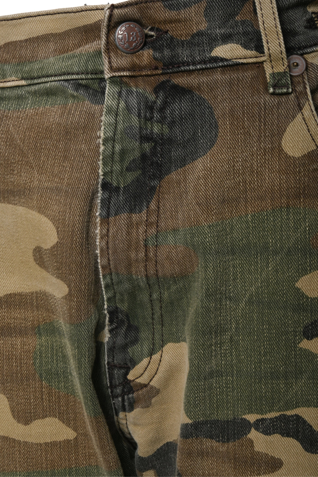 R13 Size 30 Beige Camo Boyfriend Jeans