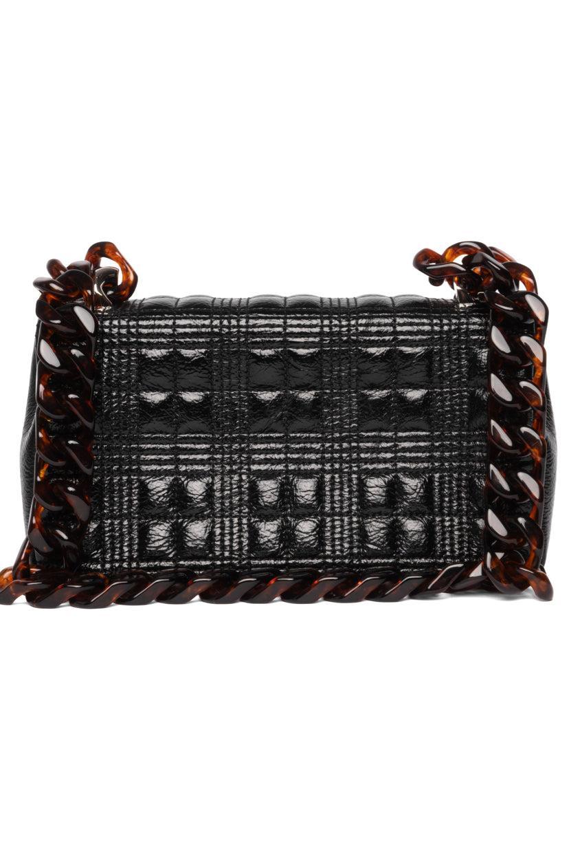 Burberry Small Lola Patent Quilted Resin Chain Bag