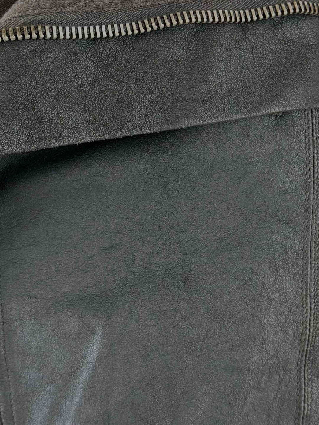 Rick Owens Size 8 Knit Panel Leather Jacket