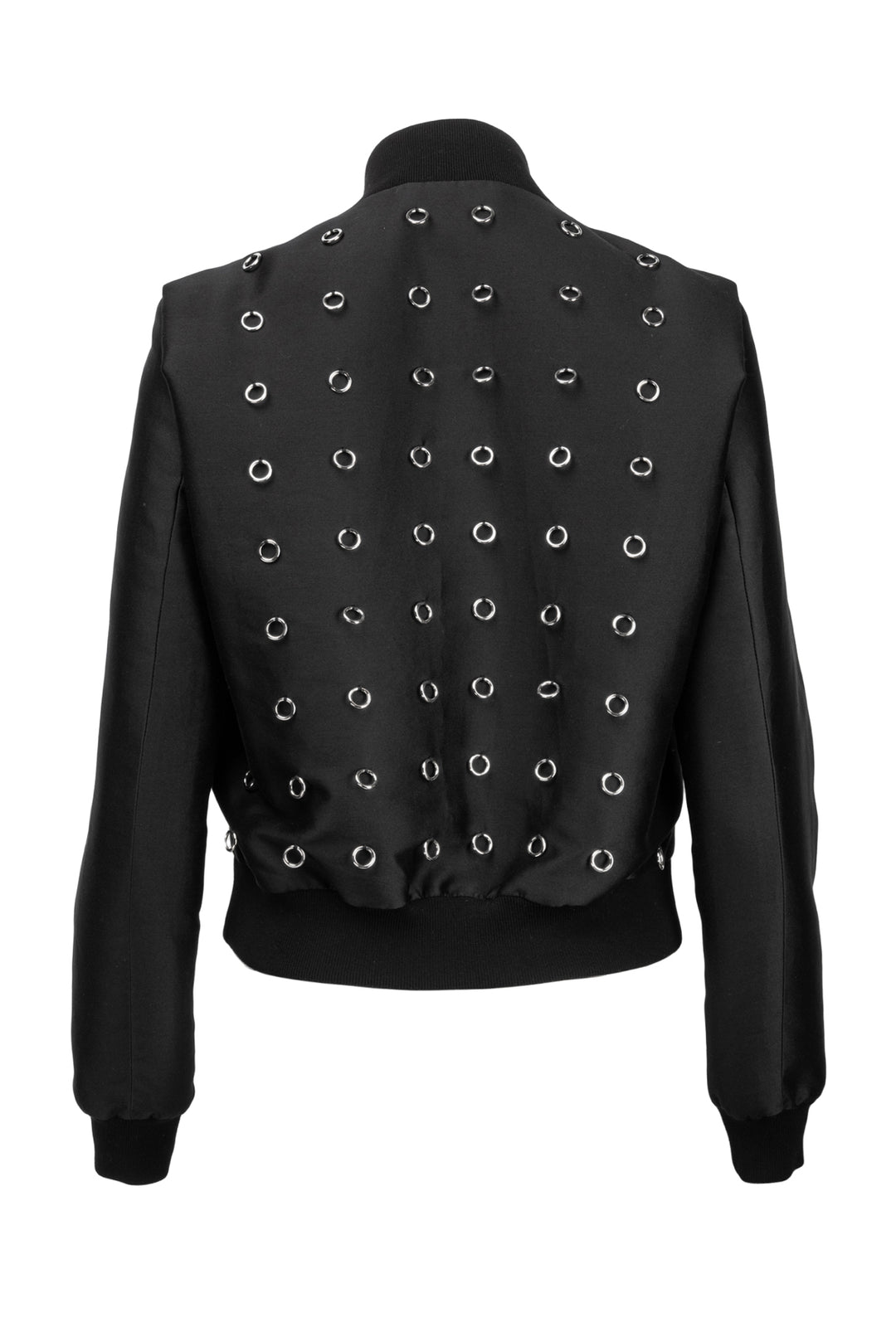 Stella Mccartney Size 2 2017 Elgin Metal Ring Bomber Jacket