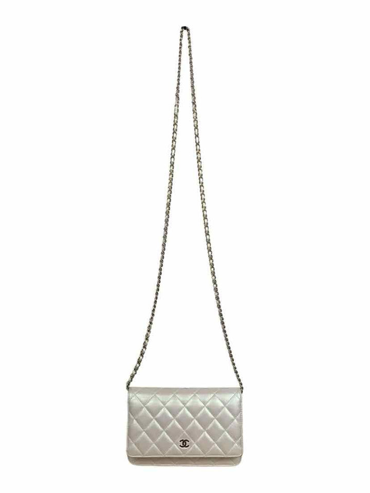 Chanel  Iridescent Lambskin Quilted Wallet On Chain