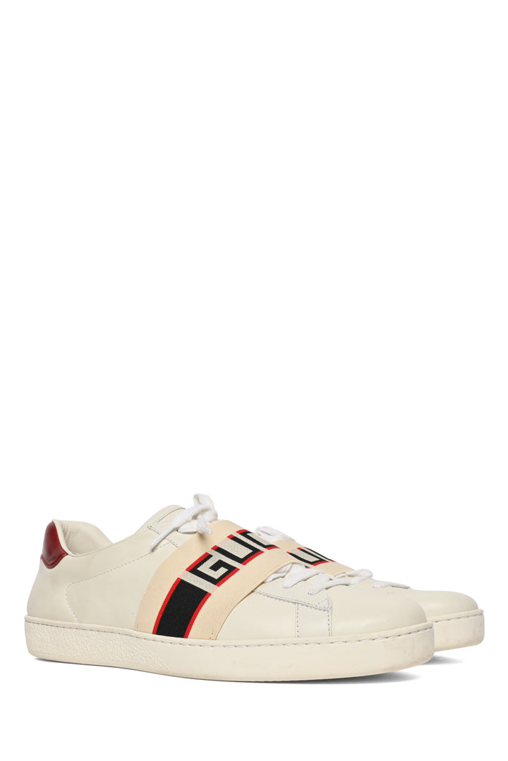 Gucci Size 8.5 Men's Ace Stripe Sneakers