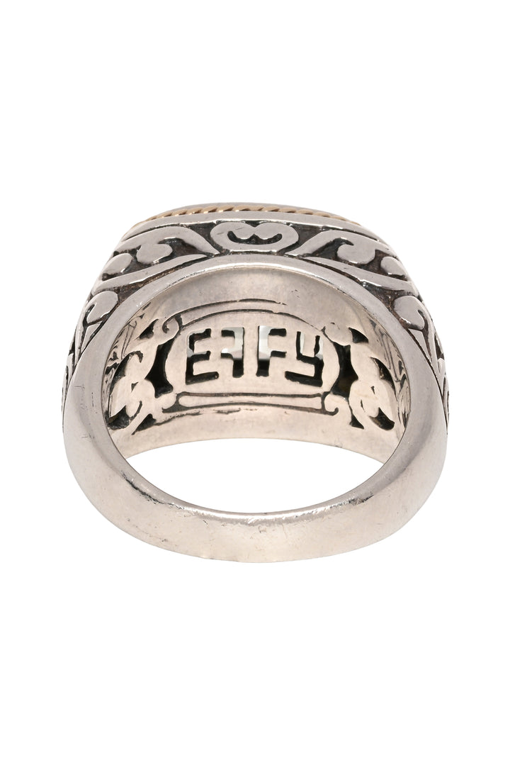 Effy Size 7 18K Gold, 925 & Green Amethyst Ring