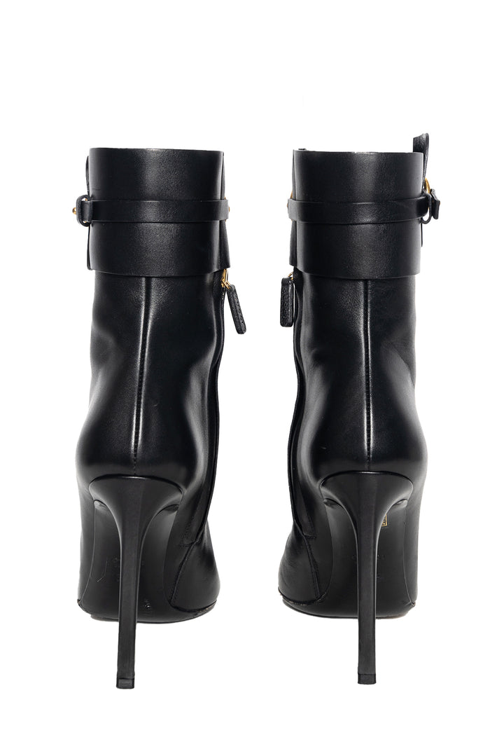 Gucci Size 36.5 Ursula Horsebit Stiletto Ankle Boots