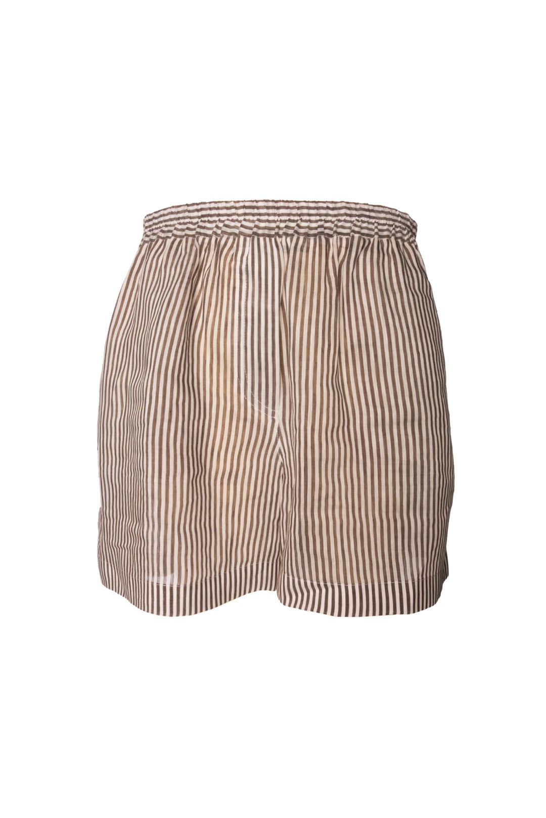 Brunello Cucinelli Size L Striped Linen & Silk-Blend Shorts