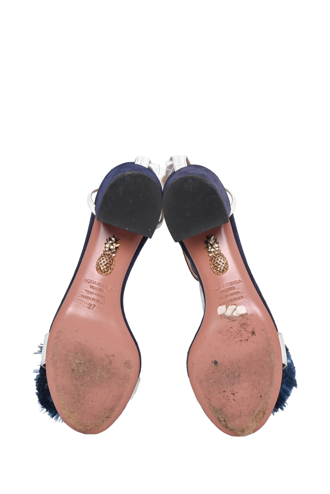 Aquazzura Size 37 Ankle Strap Fringe Sandals