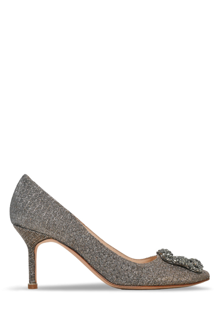 Manolo Blahnik Size 36 Hangisi Glitter Jewel Buckle Pumps