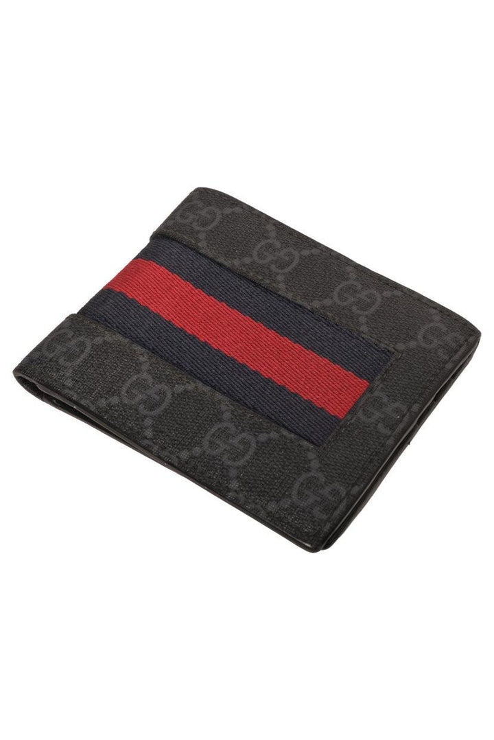 Gucci Men's GG Supreme Web Band Bi-fold Wallet