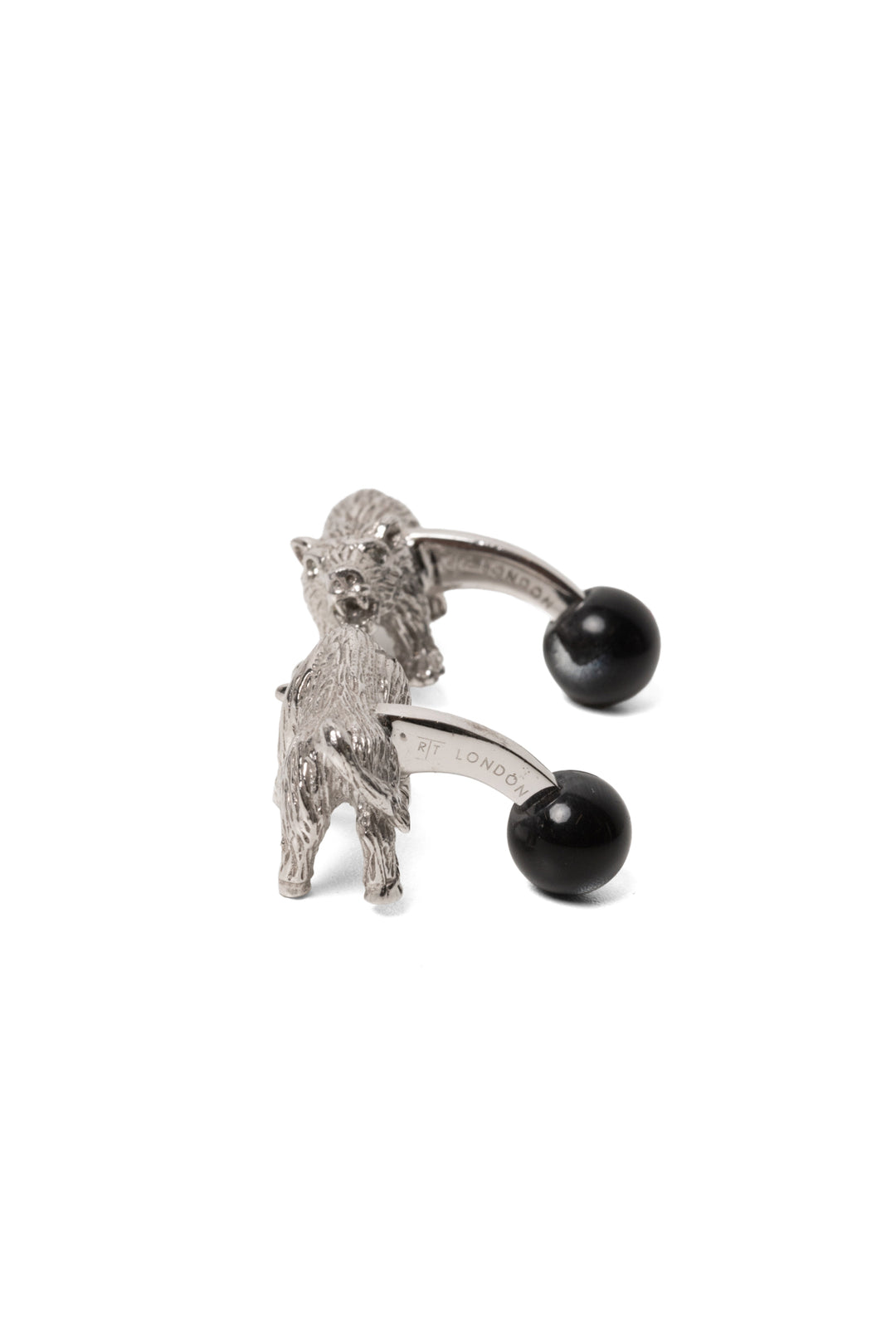 Tateossian Rhodium-Plated Bull & Bear Cufflinks