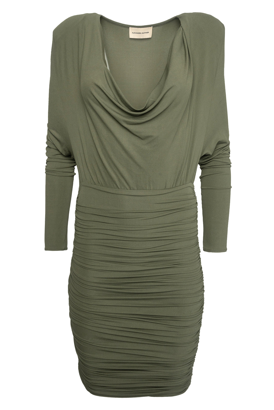 Alexandre Vauthier Size 40 Ruched Cowl Neck Dress