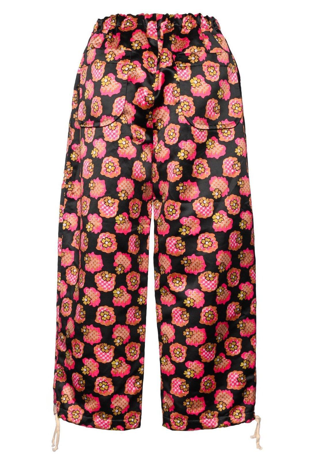 Comme Des Garcons Size S Satin Floral Print Lounge Pants