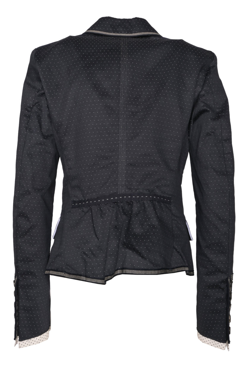 High Use Size 29 Fitted Polka Dot Blazer