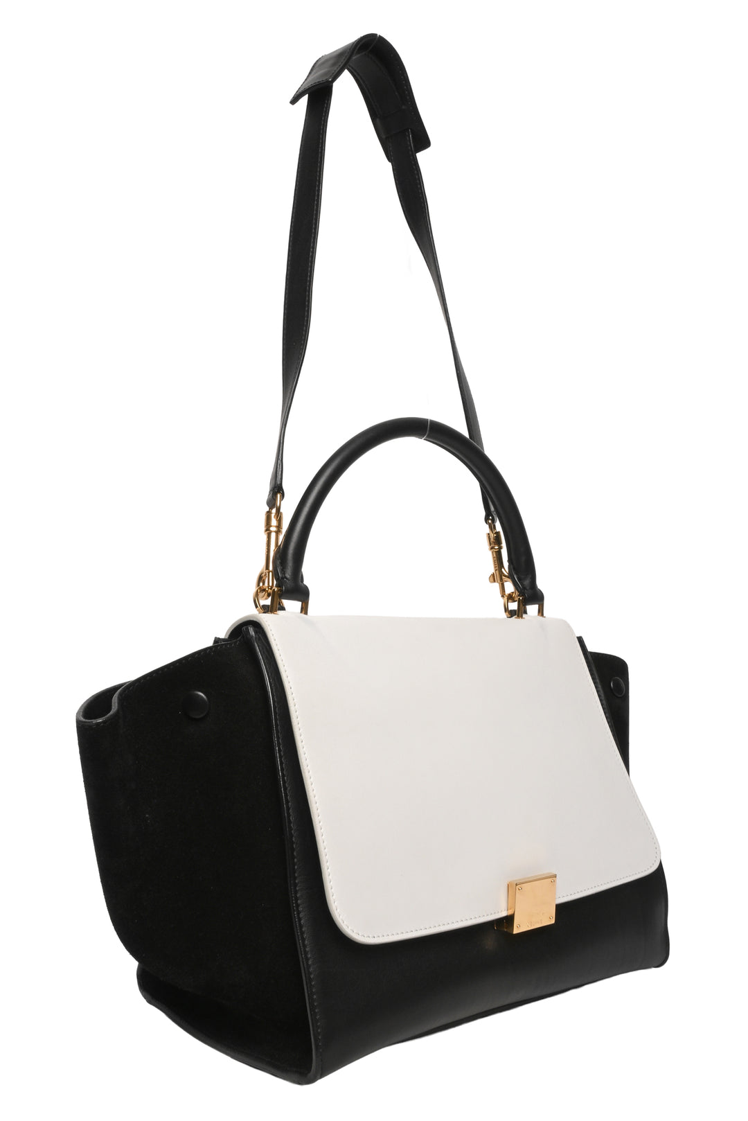 Celine 2012 Suede & Leather Medium Trapeze Purse