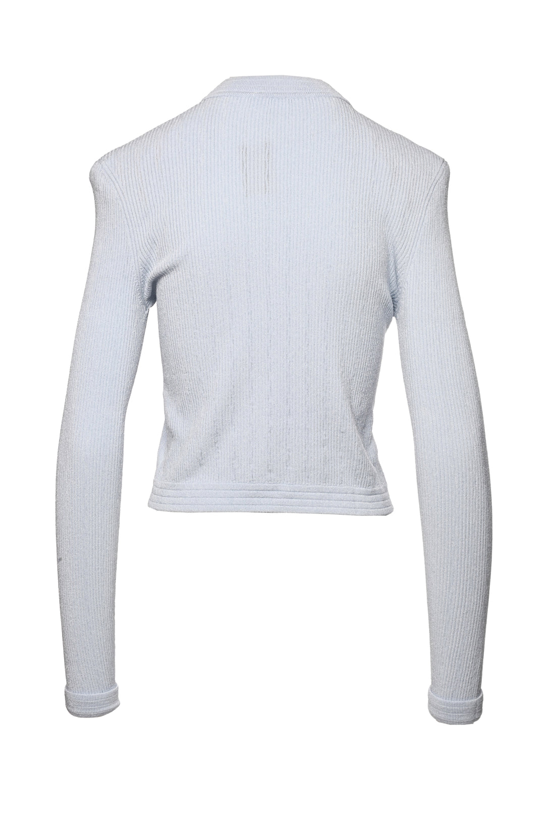 Balmain Size 38 Shoulder Pad Ribbed Cardigan