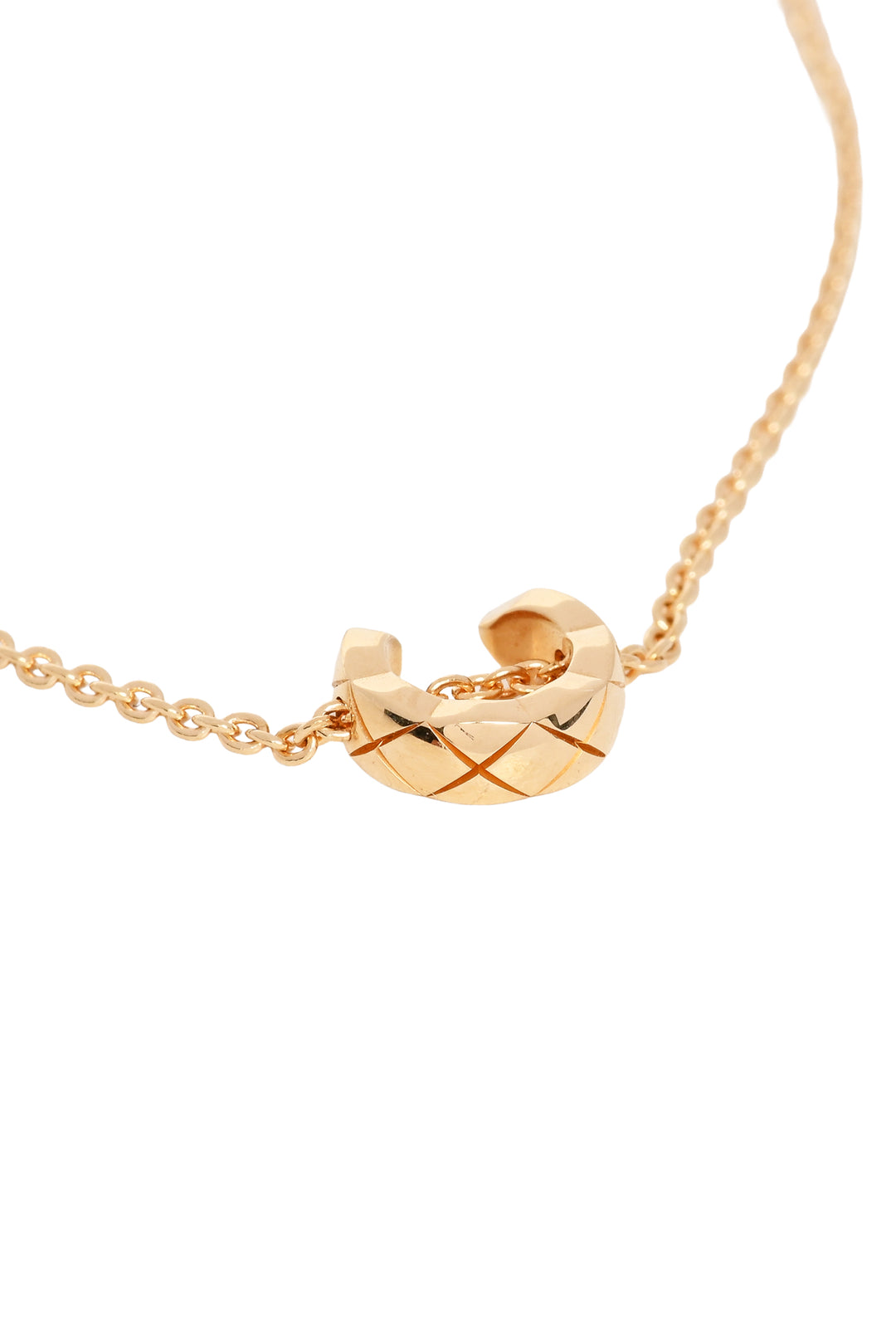 Chanel 18K Yellow Gold Quilted Coco Bracelet