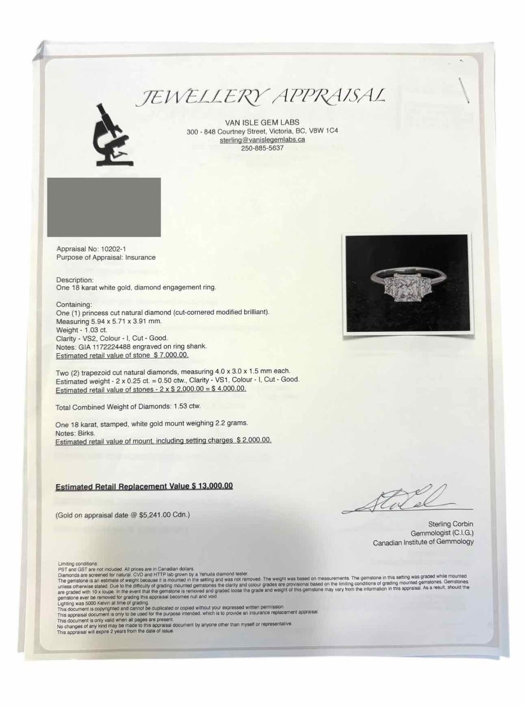 Birks Size 4.5 Diamond  Ring