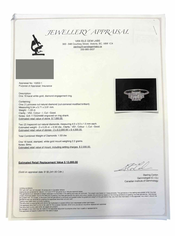 Birks Size 4.5 Diamond  Ring