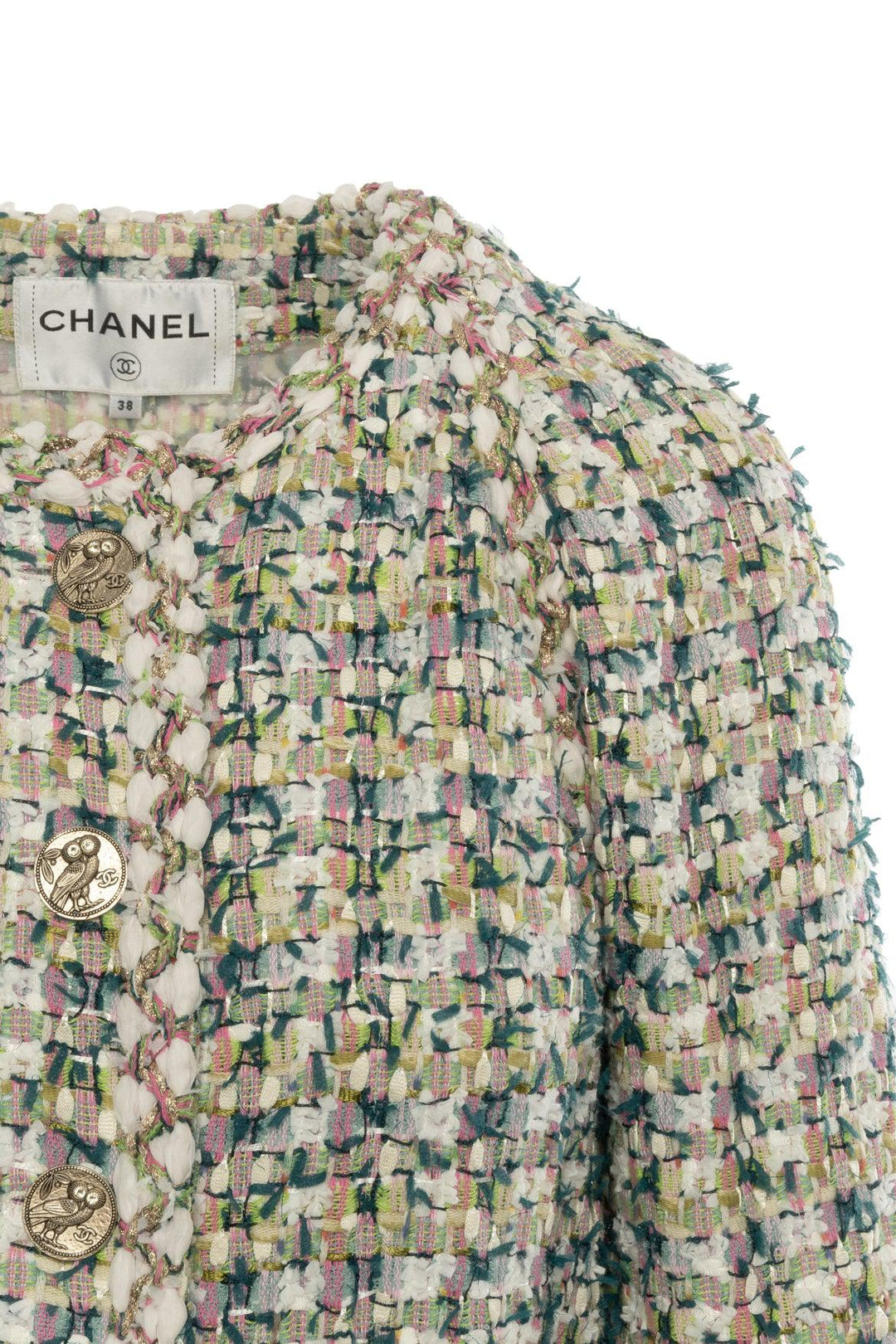 Chanel Size 38 2018 Paris Greece Fantasy Tweed Coat