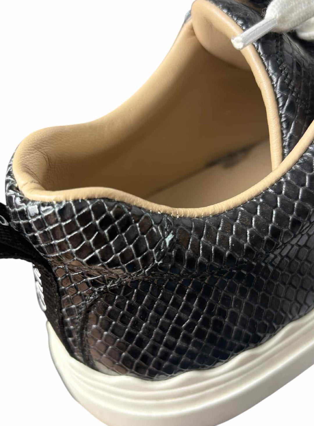 Chloe Size 37 Lauren Low-top Python-embossed Leathe Sneaker