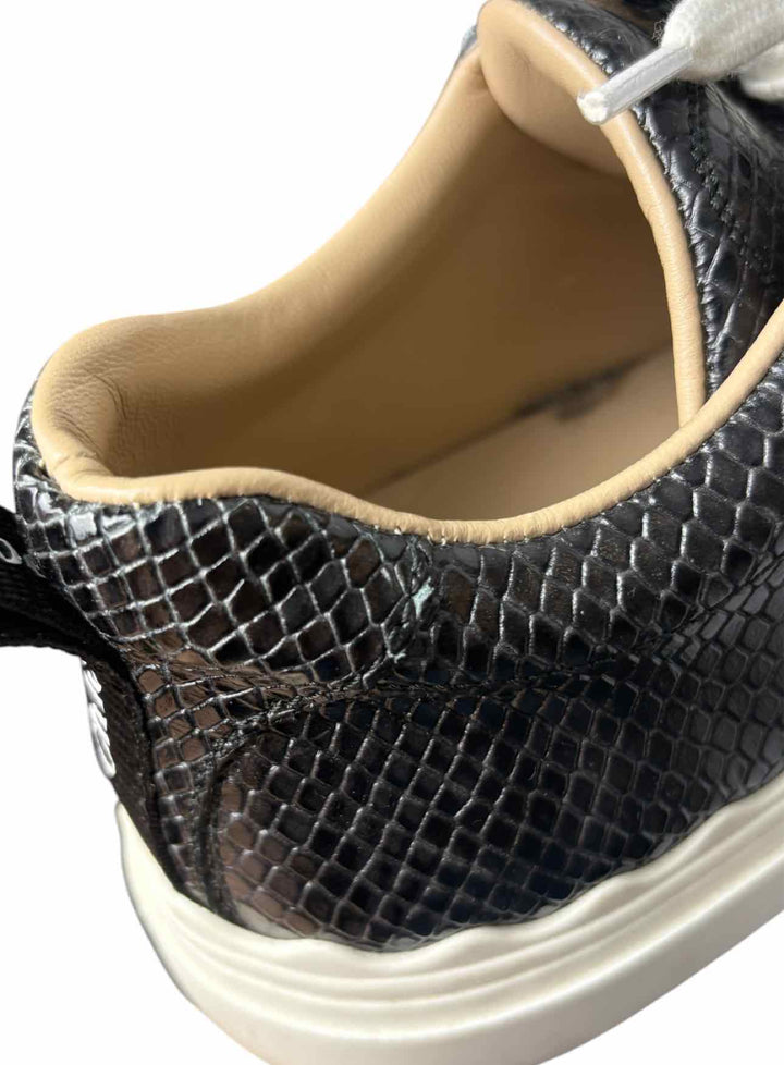 Chloe Size 37 Lauren Low-top Python-embossed Leathe Sneaker