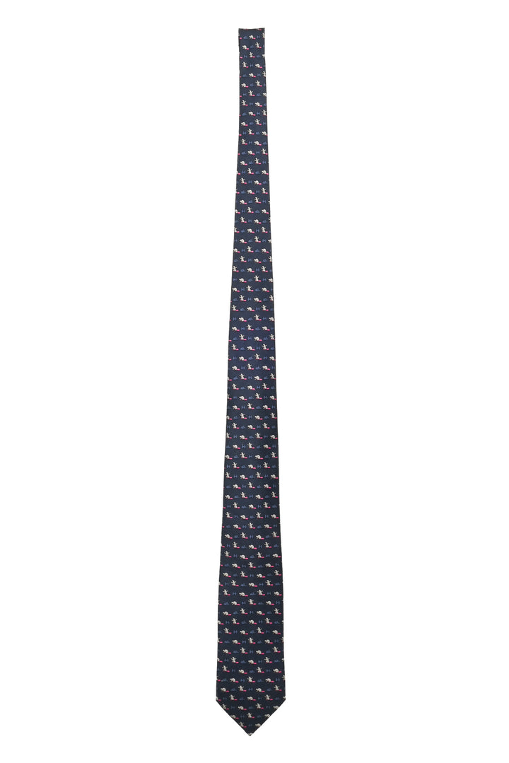 Hermes Size OS Men's Beaver Castor Constructor Silk Tie