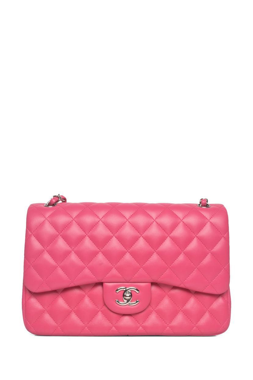 Chanel 2014 Quilted Lambskin Jumbo Double Flap Shoulder Bag