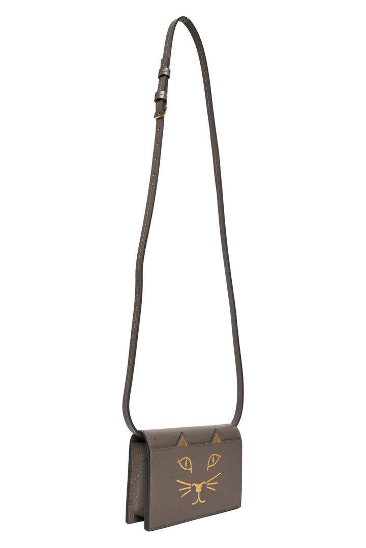 Charlotte Olympia Feline Leather Shoulder Bag