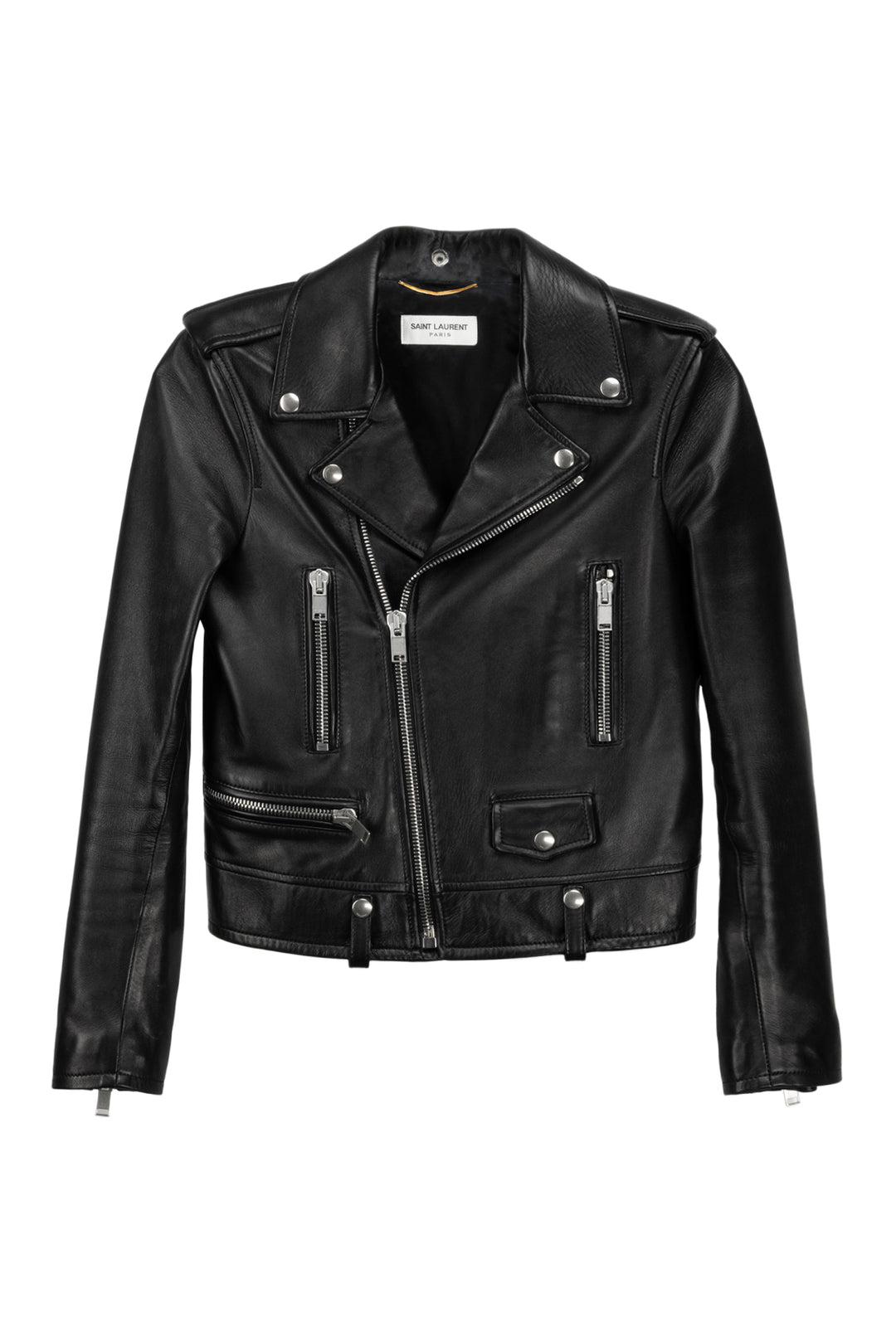 Saint Laurent Size 36 2016 Lamb Leather Moto Jacket