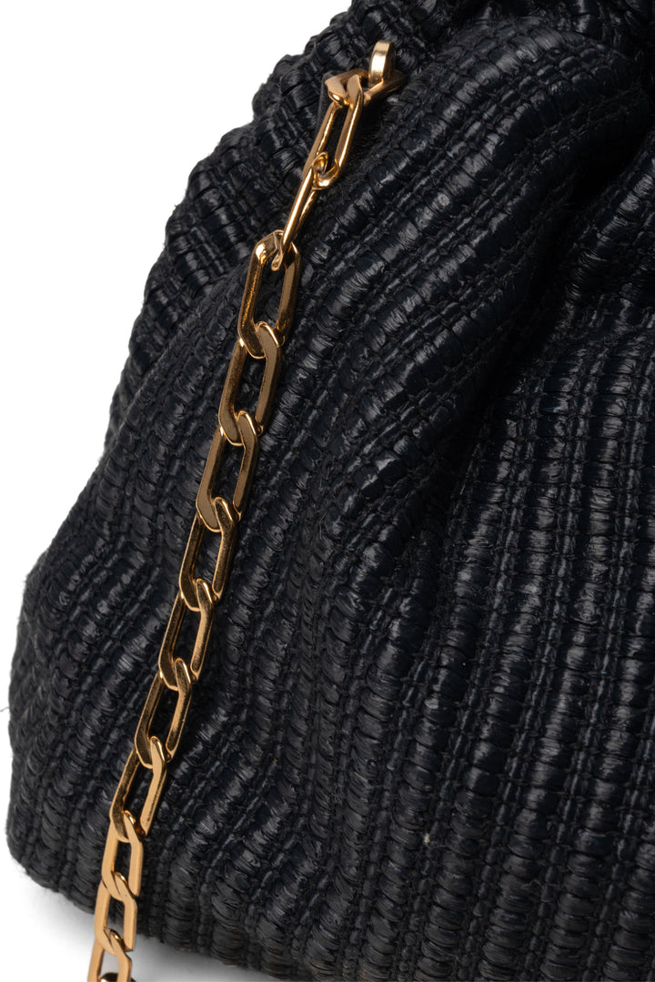 Mansur Gavriel Raffia Mini Cloud Clutch