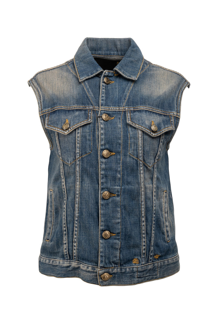 R13 Size S Denim Layered Vest