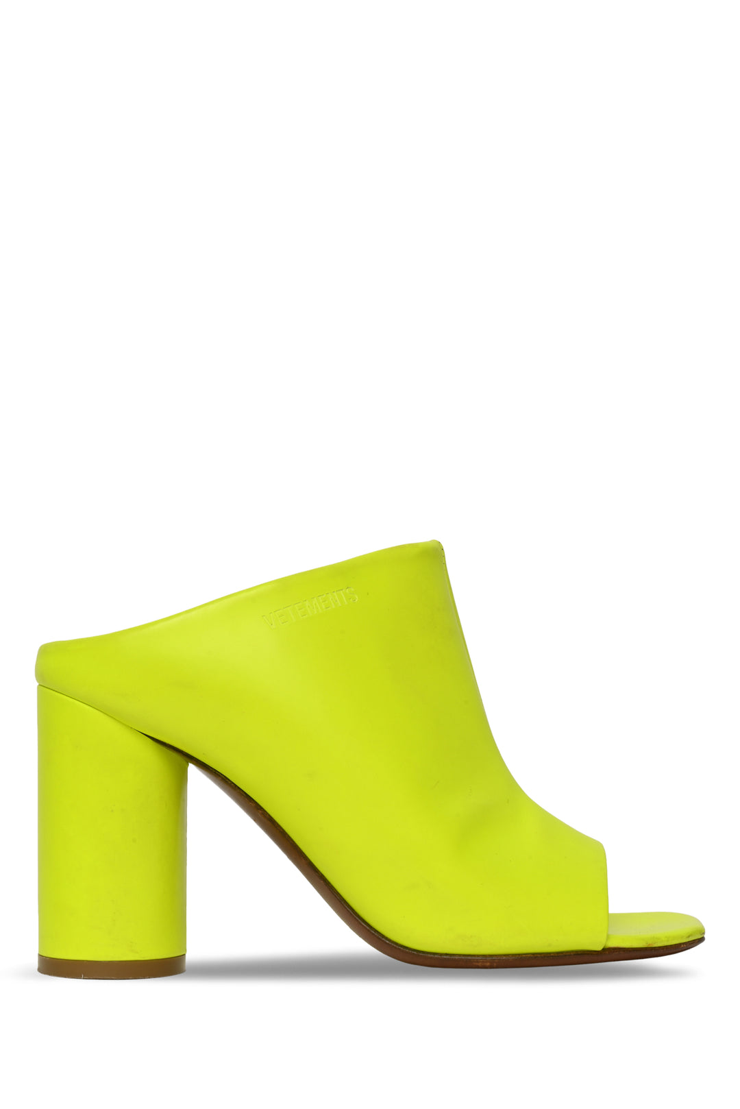 VETEMENTS Size 35 Neon Leather Sandals